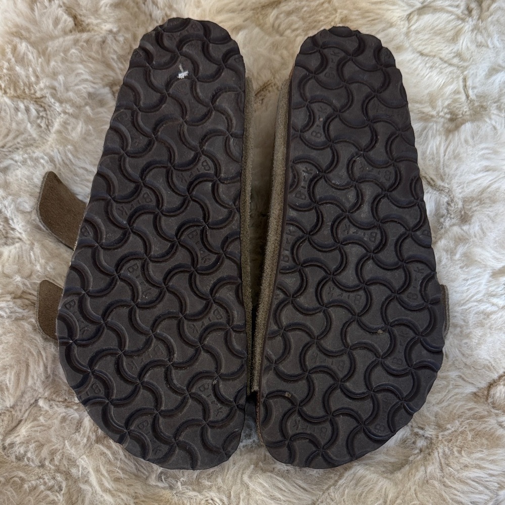 Birkenstock 37 Suede Double Strap Sandals with Copper Buckles - Picture 2 of 5